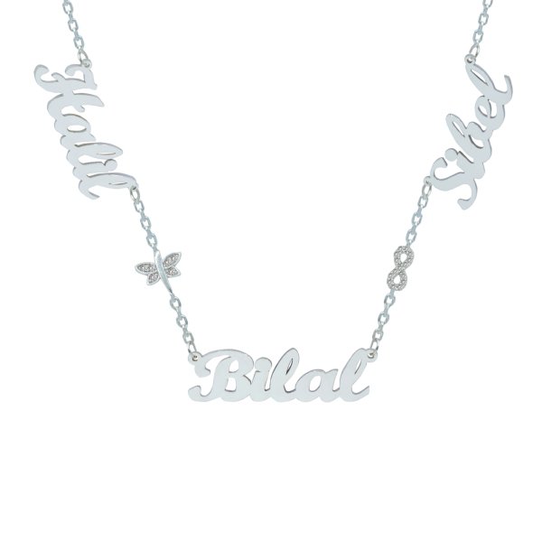 Gümüş Yusufçuk Sonsuzluk 3 İsimli Kolye