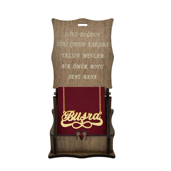 14, 22 Ayar Altın İsimli Sonsuzluk Kolye