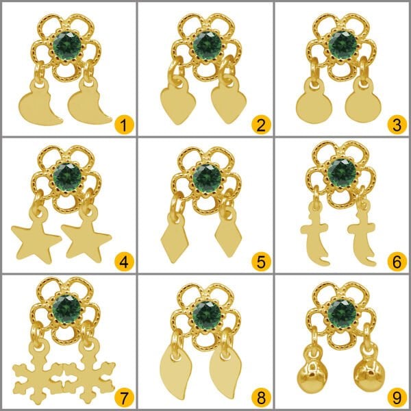 Gümüş Sallantılı Mardin Telkari Taşlı Yöresel Hızma