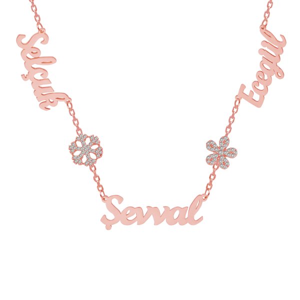 Gümüş Kar Tanesi Taşlı Papatya 3 İsimli Kolye