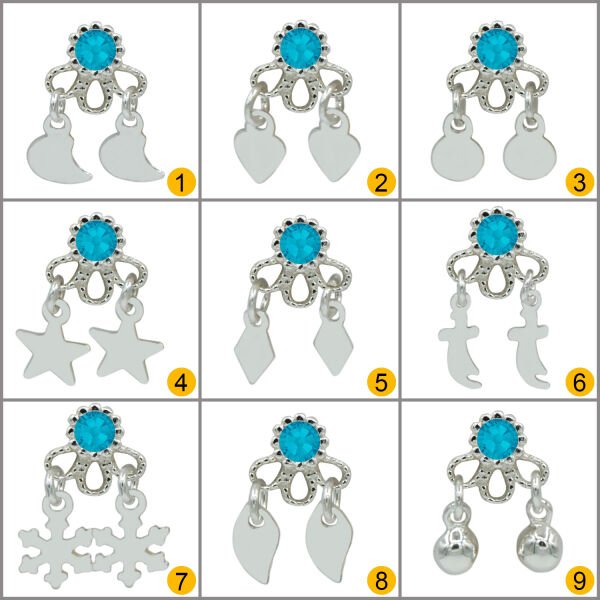 Gümüş Mavi Taşlı Yöresel Hızma