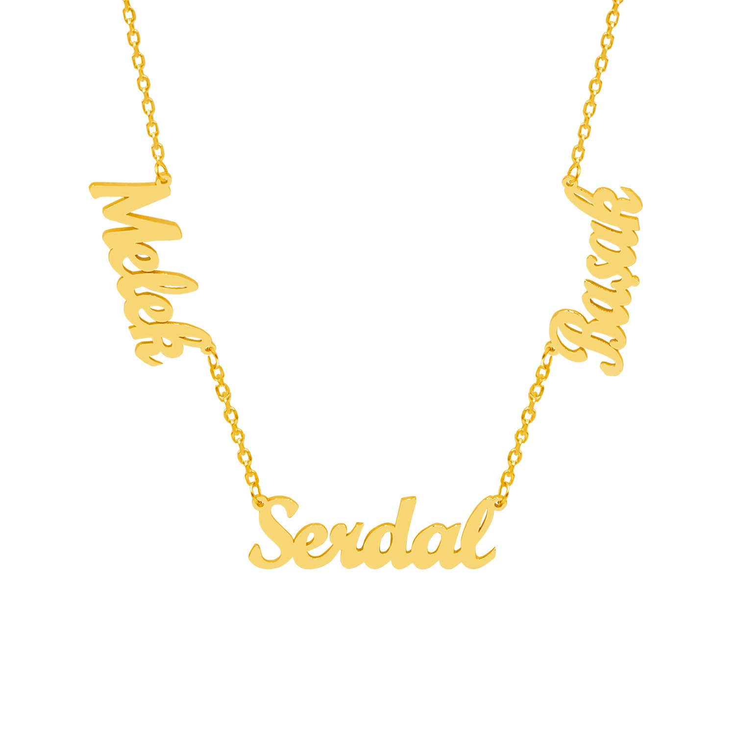 Gümüş 3 İsimli Aile Kolyesi