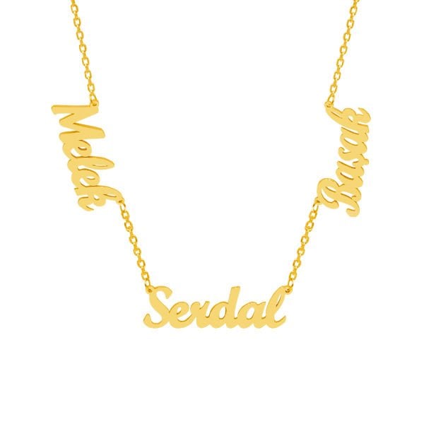 Gümüş 3 İsimli Aile Kolyesi