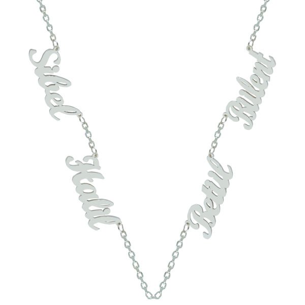 Gümüş 4 İsimli Aile Kolye