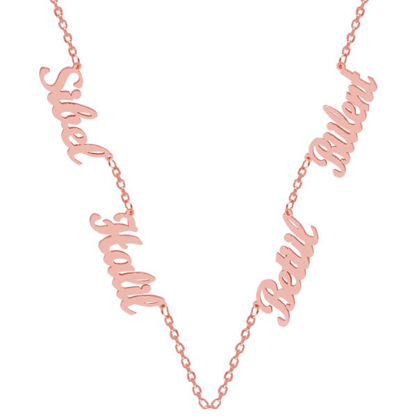 Gümüş 4 İsimli Aile Kolye