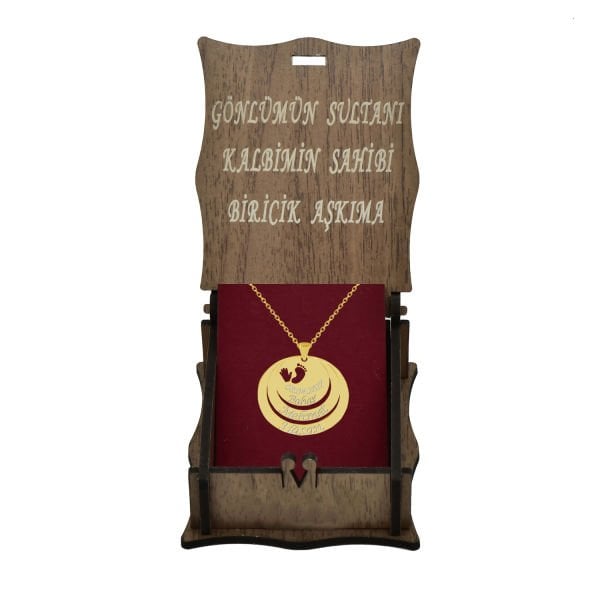 14, 22 Ayar Altın 3 Halkalı İsimli Kolye