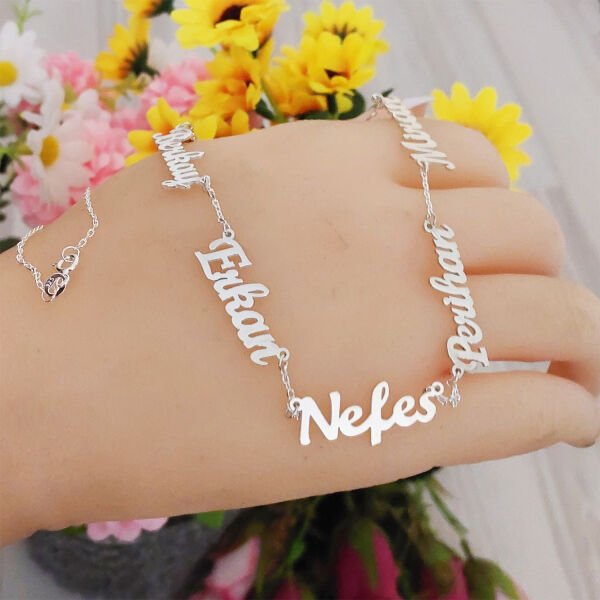 Gümüş 5 İsimli Aile Kolyesi