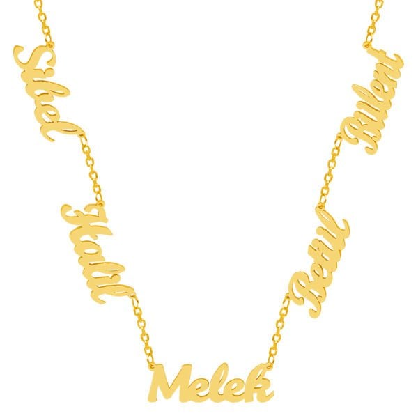 Gümüş 5 İsimli Aile Kolyesi