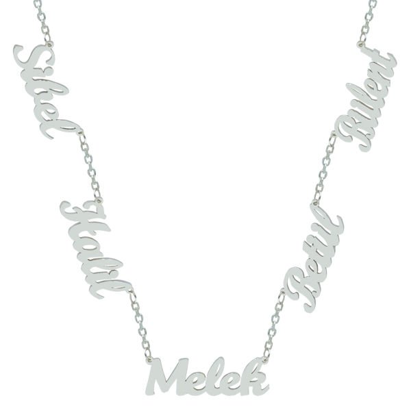 Gümüş 5 İsimli Aile Kolyesi