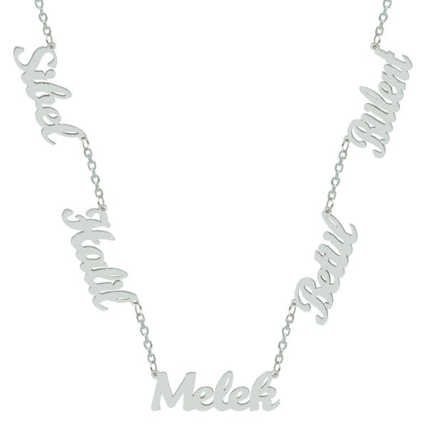 Gümüş 5 İsimli Aile Kolyesi