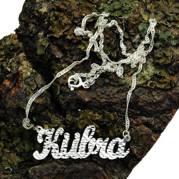 Gümüş Kalemli Tasarım İsimli Kolye