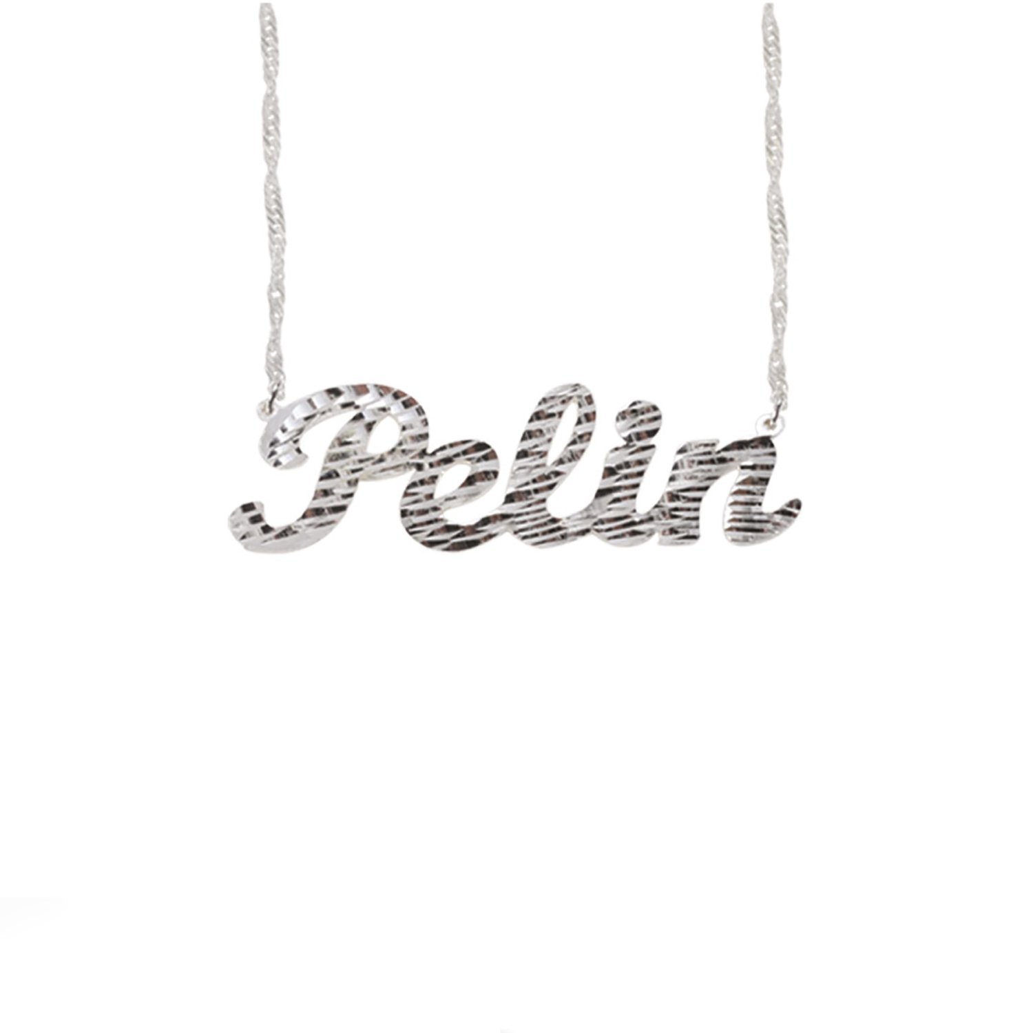 Gümüş Kalemli Tasarım İsimli Kolye