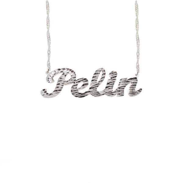 Gümüş Kalemli Tasarım İsimli Kolye