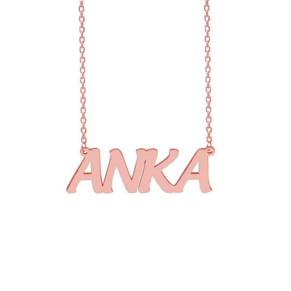 Gümüş Büyük Harfli İsimli Kolye