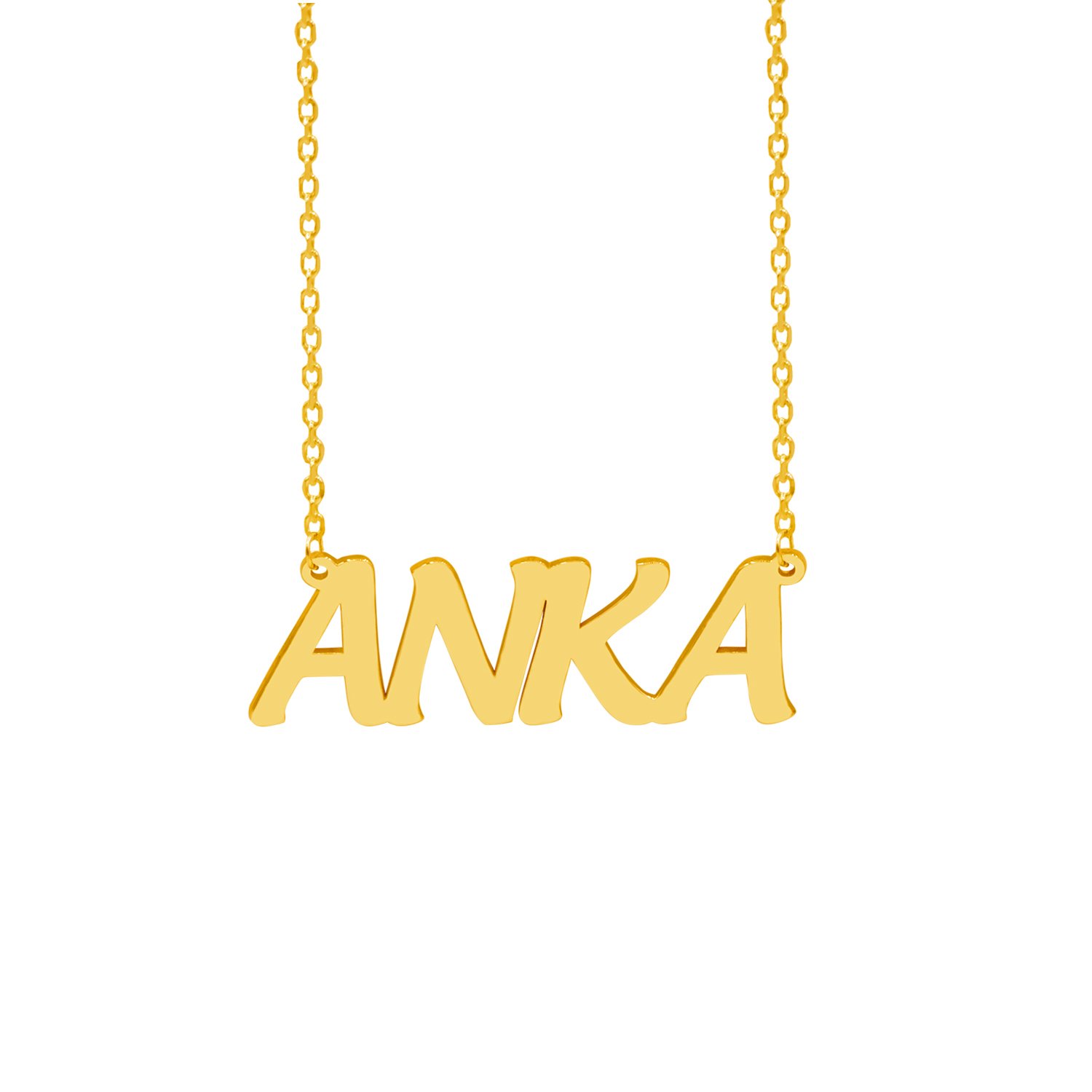 Gümüş Büyük Harfli İsimli Kolye