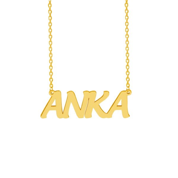 Gümüş Büyük Harfli İsimli Kolye