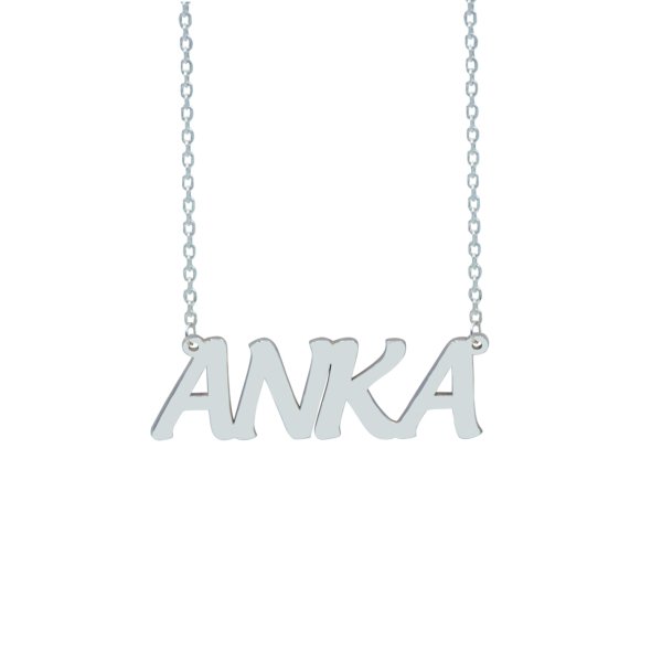 Gümüş Büyük Harfli İsimli Kolye