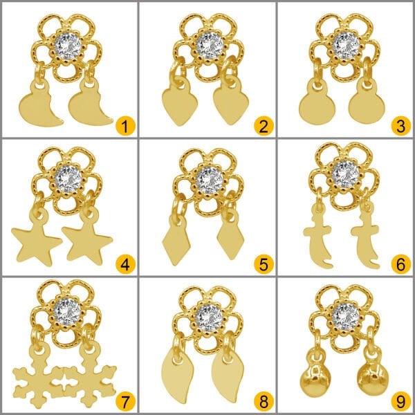 Gümüş Beyaz Taşlı Hızma