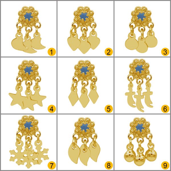 Gümüş Sallantılı Mardin Telkari Taşlı Yöresel Hızma