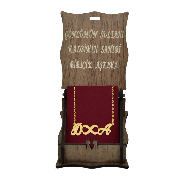 Gümüş Özel Tasarım Sonsuzluk Harfli Kolye