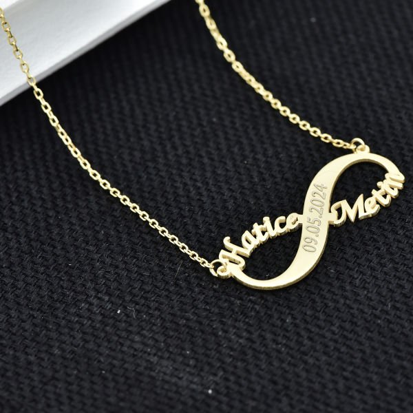 14, 22 Ayar Altın Tarihli Sonsuzluk İsimli Kolye