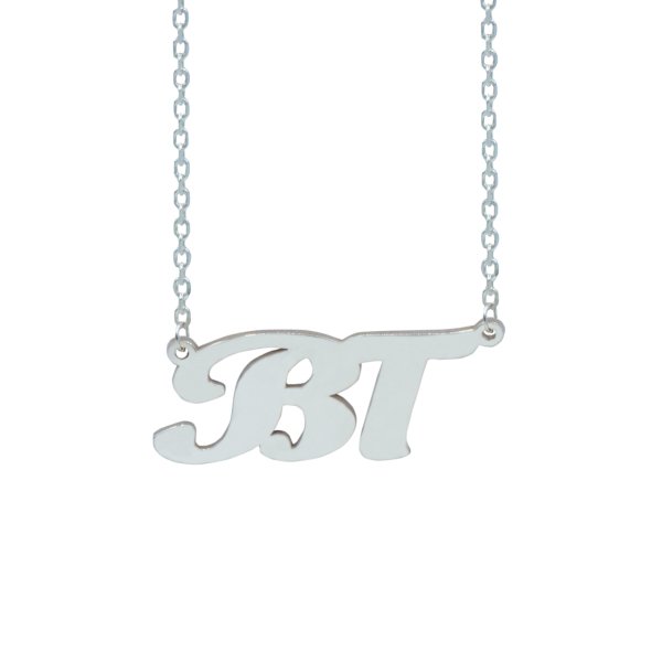 Gümüş Özel Tasarım Harfli Kolye