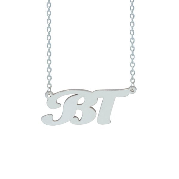 Gümüş Özel Tasarım Harfli Kolye