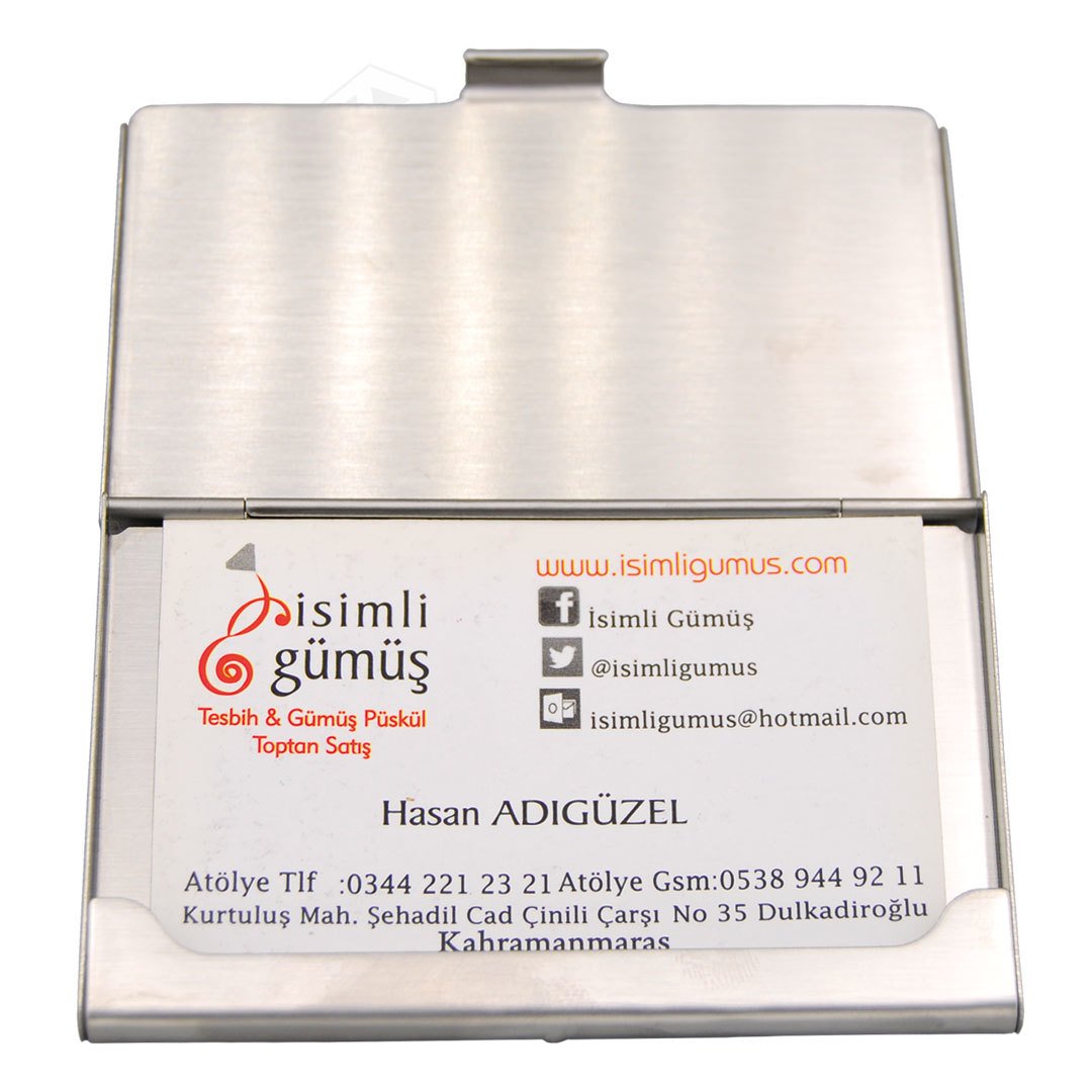Metal Kişiye Özel İsimli Kartvizitlik