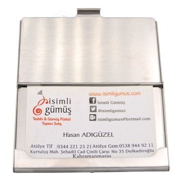 Metal Kişiye Özel İsimli Kartvizitlik