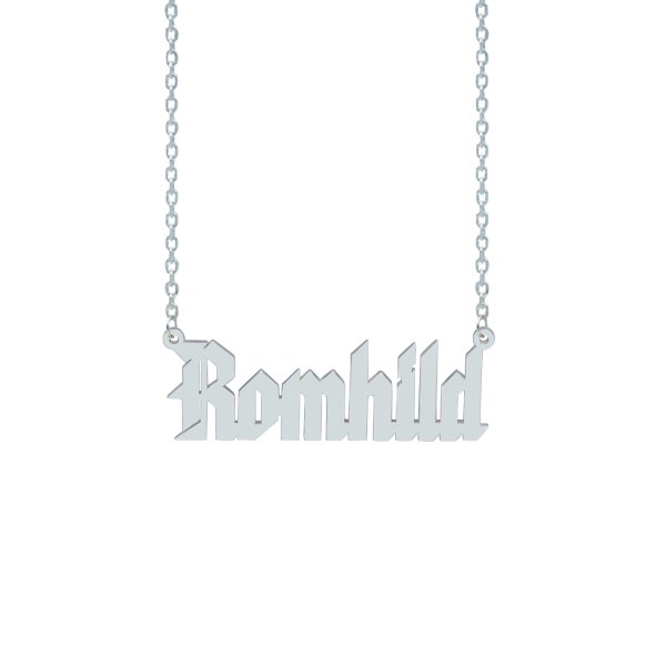 Gümüş Özel Tasarım İsimli Kolye