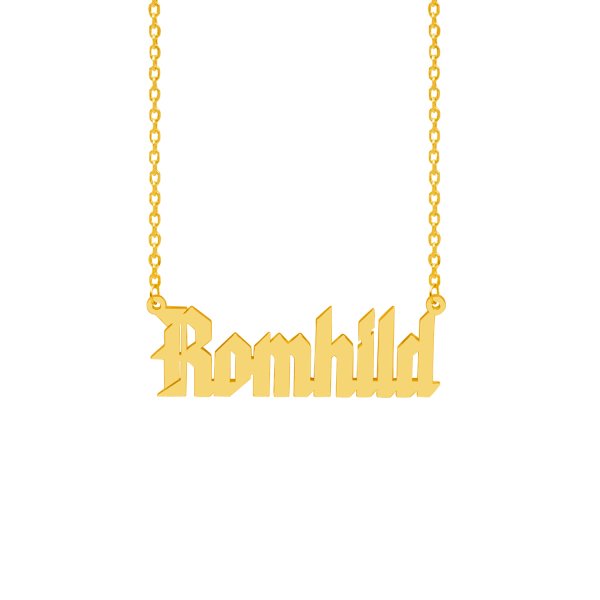 Gümüş Özel Tasarım İsimli Kolye