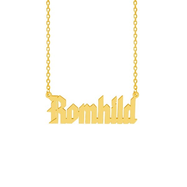 Gümüş Özel Tasarım İsimli Kolye