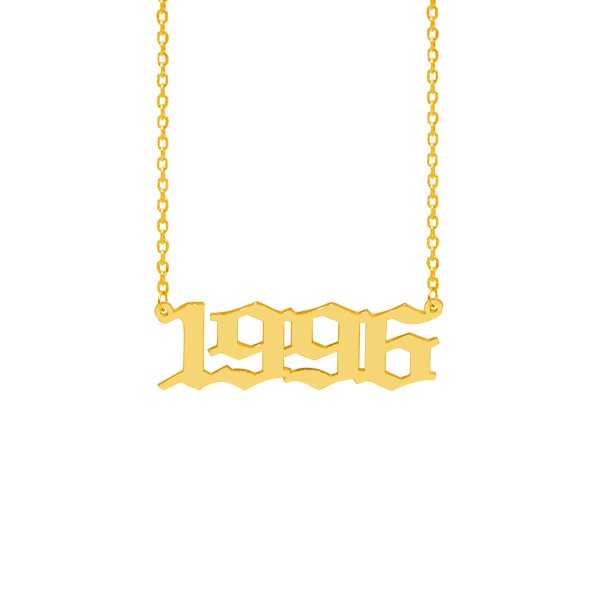 Gümüş Özel Tasarım Rakamlı Kolye