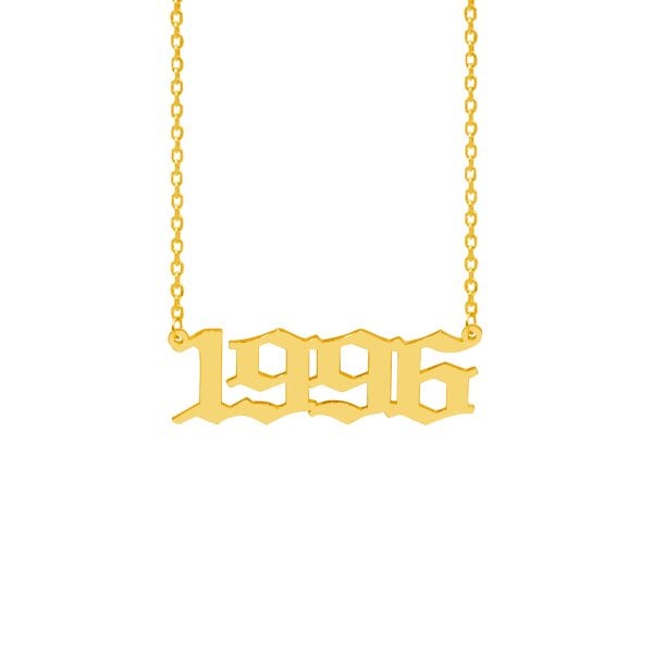 Gümüş Özel Tasarım Rakamlı Kolye