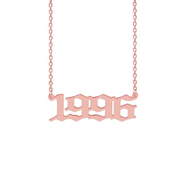 Gümüş Özel Tasarım Rakamlı Kolye