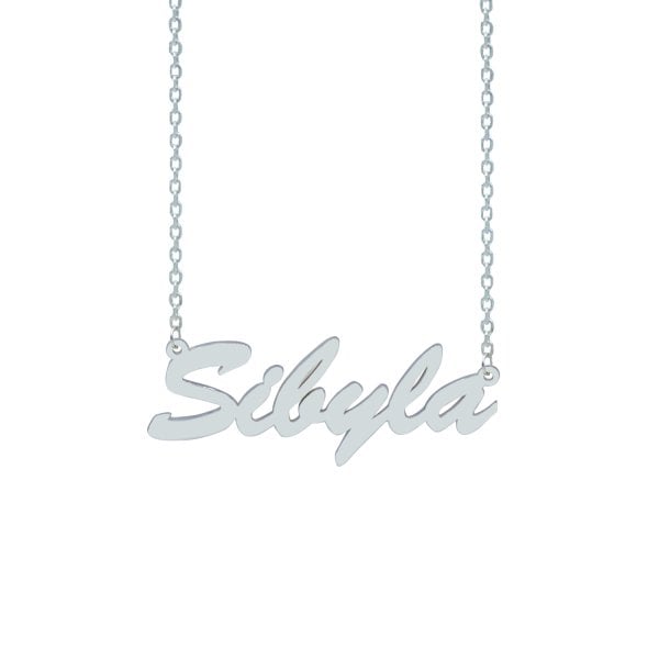 Gümüş El Yazısı İsimli Kolye