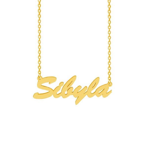 Gümüş El Yazısı İsimli Kolye