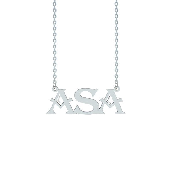 Gümüş Kişiye Özel İsimli Kolye