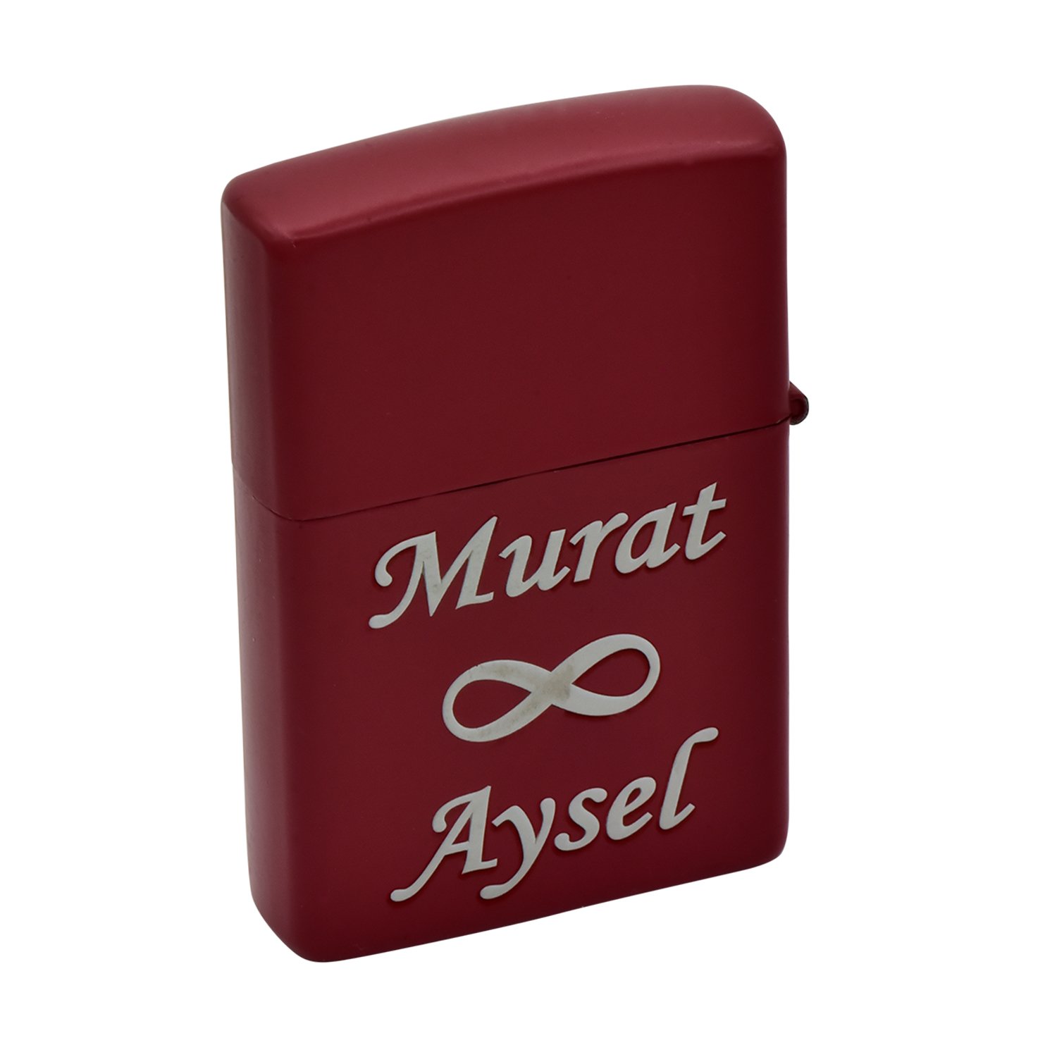 Metal Kırmızı Renkli İsimli Çakmak