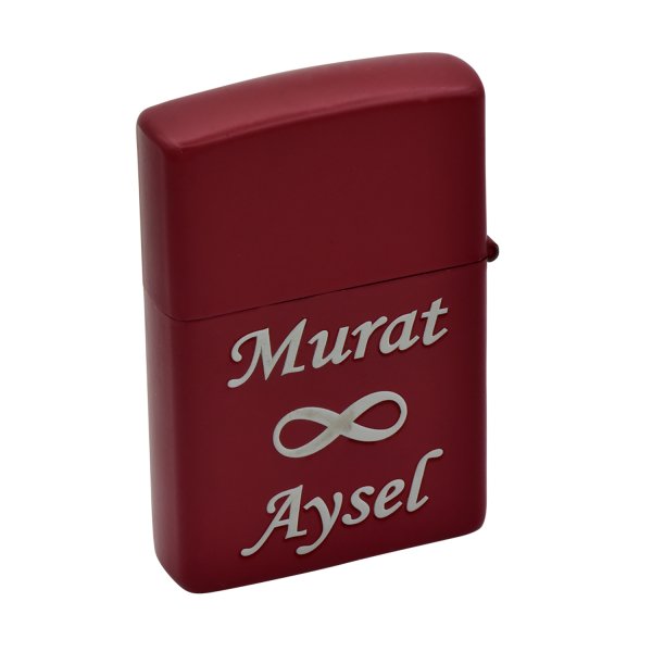 Metal Kırmızı Renkli İsimli Çakmak