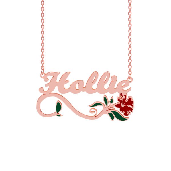 Gümüş İsimli Karanfil Kolye