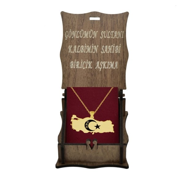 Gümüş Türkiye Haritası İsimli Kolye