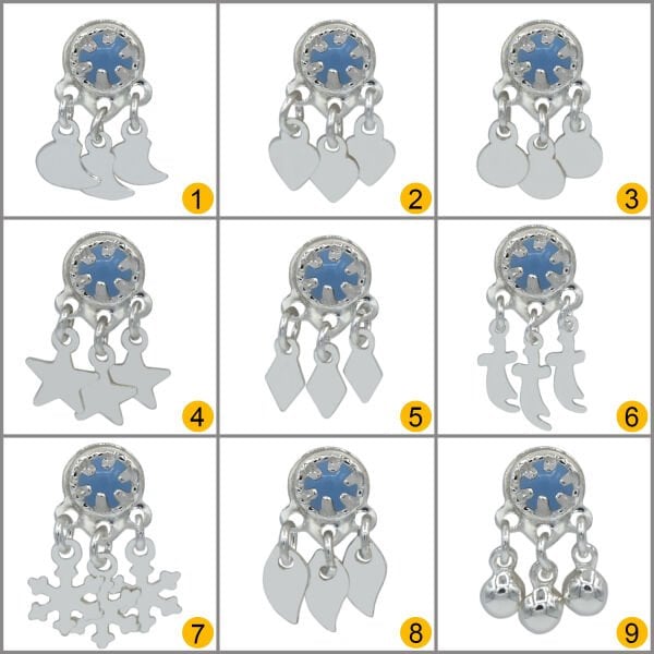 Gümüş Mavi Taşlı Mardin Hızması