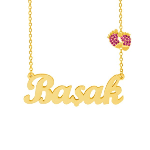 Gümüş Taşlı Patikli İsimli Kolye