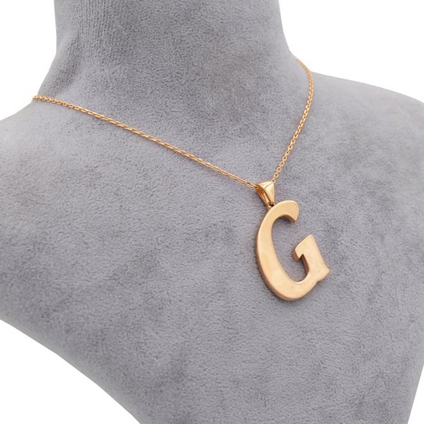 Gümüş Kişiye Özel Tasarım Taşsız Harfli Kolye