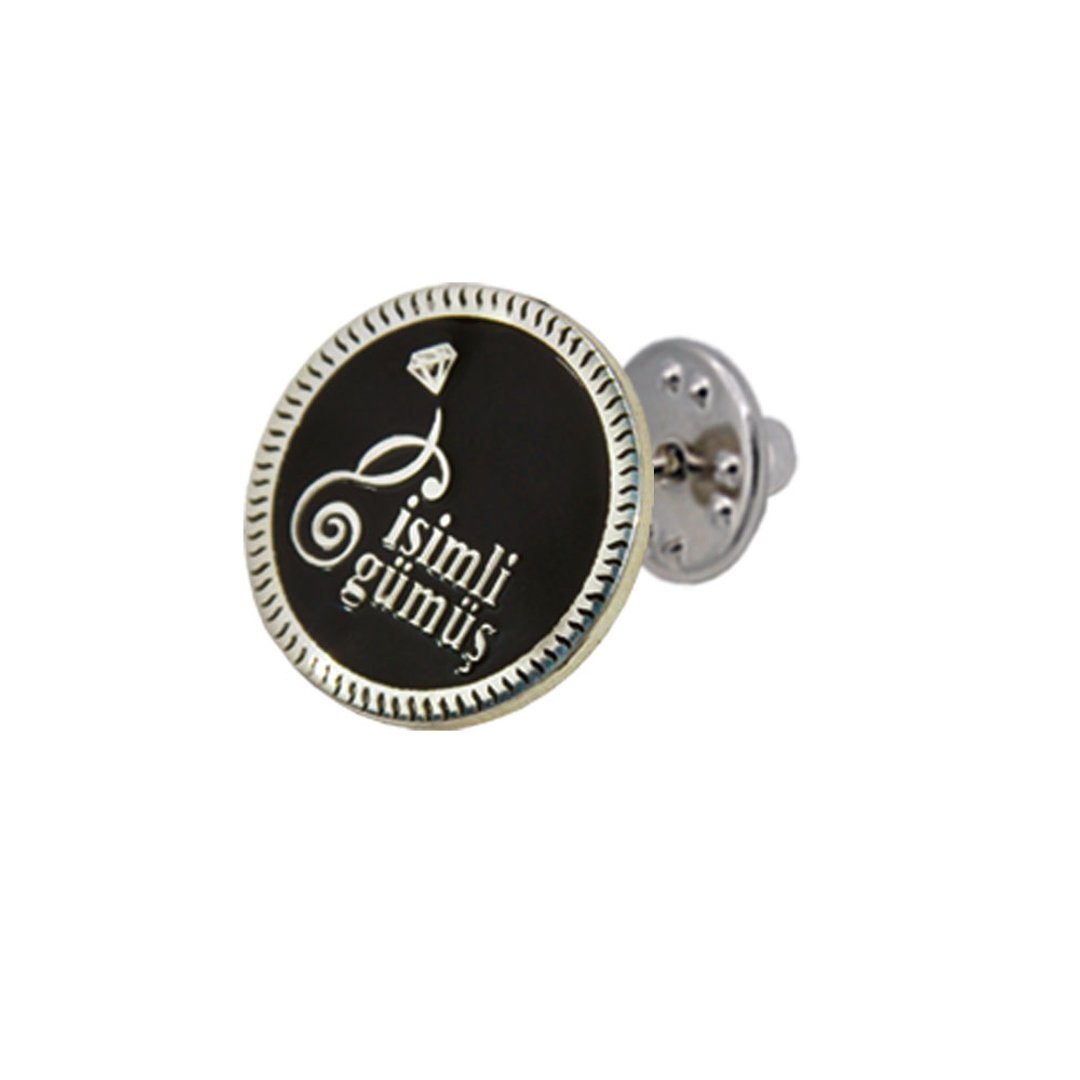 Gümüş Özel Firma Logolu Yaka Rozeti