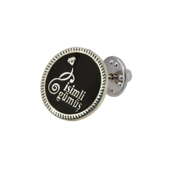 Gümüş Özel Firma Logolu Yaka Rozeti