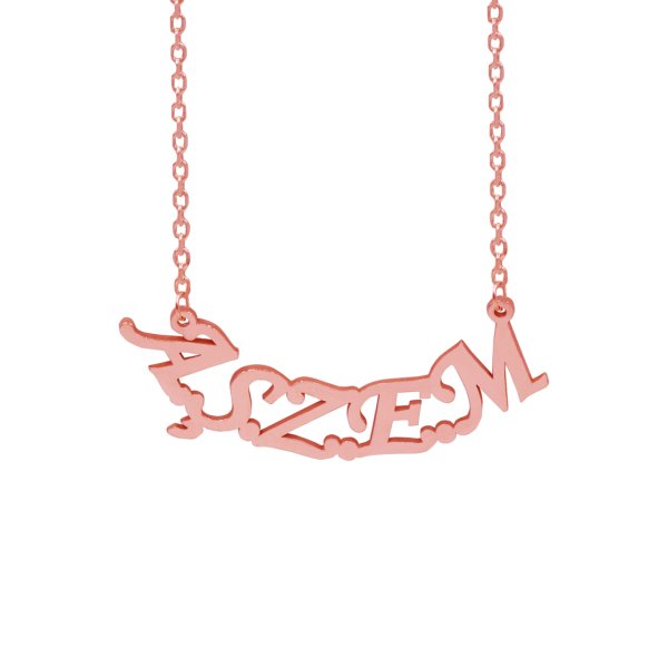 Gümüş Özel Tasarım İsimli Kolye