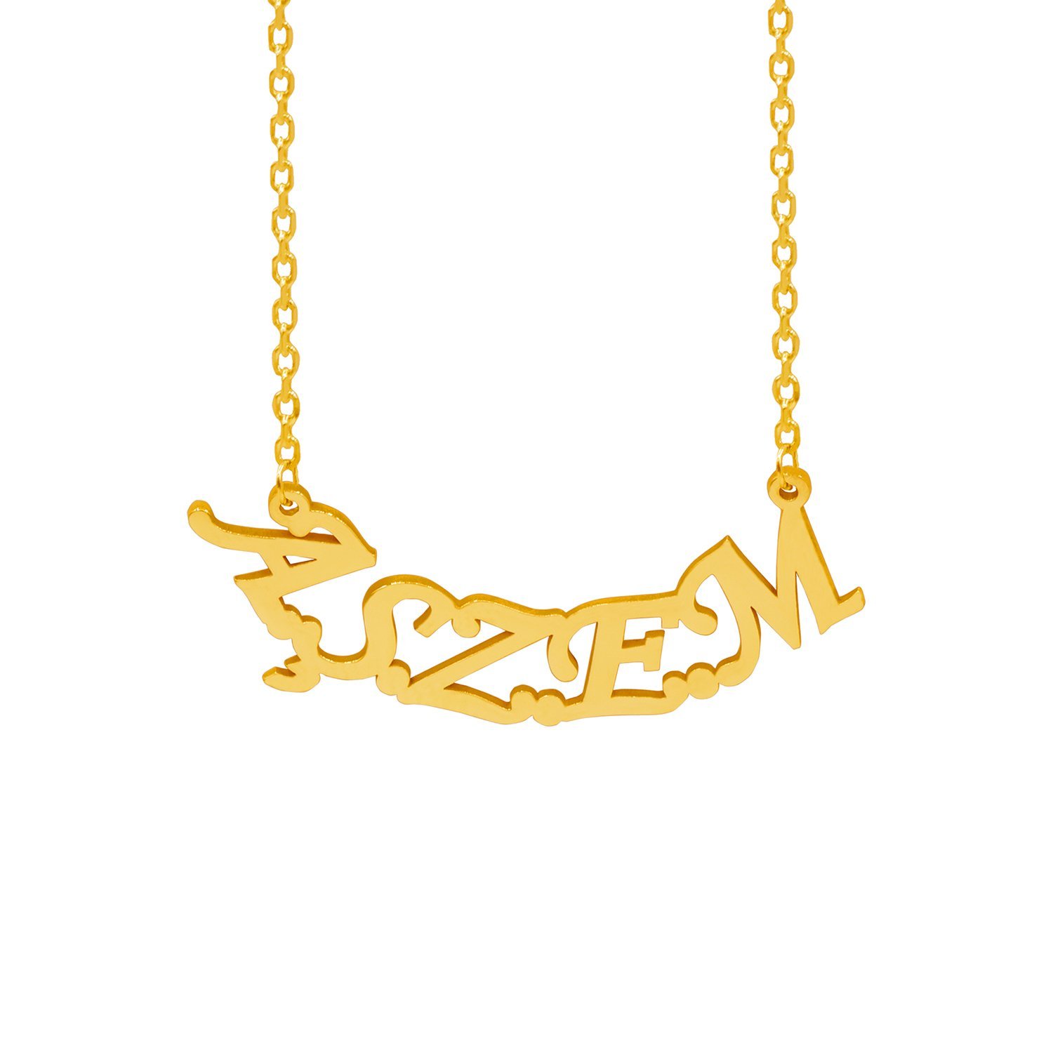 Gümüş Özel Tasarım İsimli Kolye