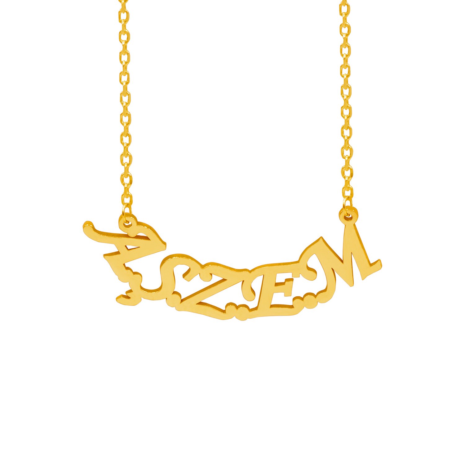 Gümüş Özel Tasarım İsimli Kolye